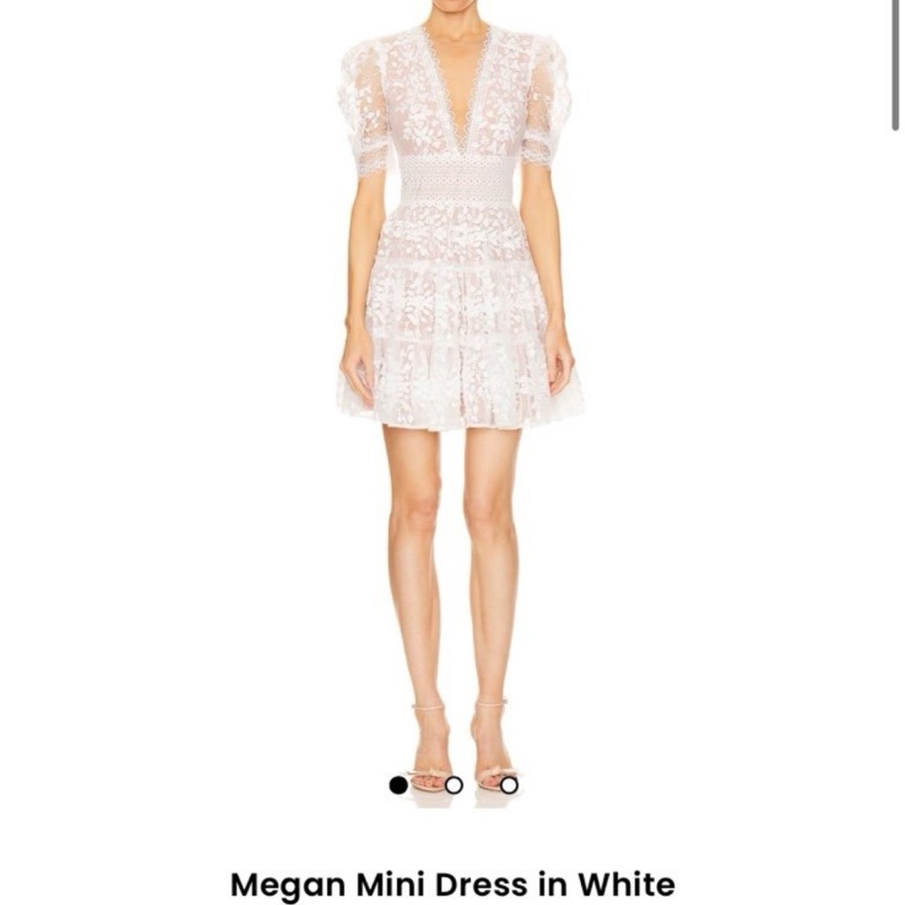 Bronx and Banco White Lace Mini Dress